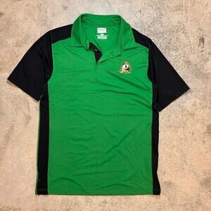 BOX SEAT CLOTHING CO OREGON DUCKS Green Black Polo Short Sleeve Mens Shirt M